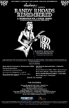 メガデス、LOUDNESS、KoRn、ホワイトスネイク、オジー・オズボーン・バンド等　ランディ・ローズのトリビュートライヴ＜Randy Rhoads Remembered＞が開催