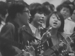 69年 新宿駅の西口地下広場で起きた反戦運動「フォークゲリラ」の