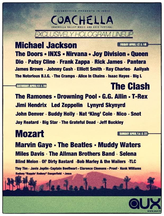 Coachella 2013 All-Hologram Lineup