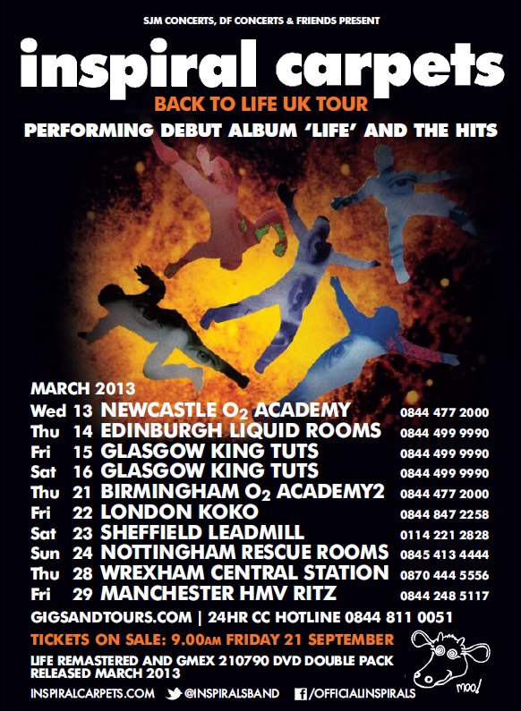 Inspiral Carpets BACK TO LIFE UK TOUR