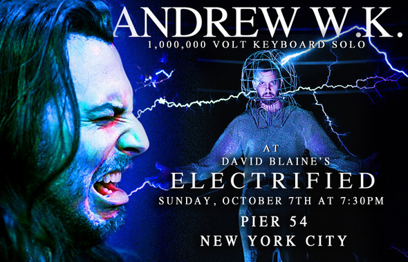 Andrew W.K. to Perform on One-Million Volt Keyboard With... David Blaine