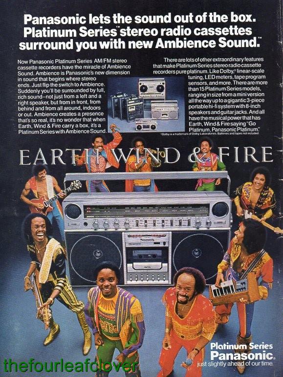 1980 Panasonic stereo commercial with Earth, Wind and Fire