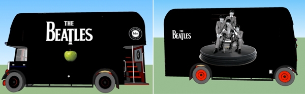 Beatles custom double-decker buse