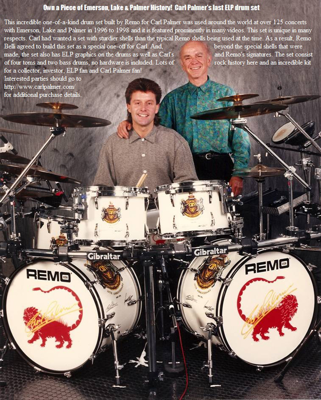 Carl Palmer's last ELP drum set