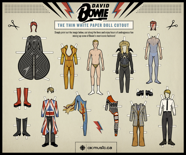 David Bowie paper doll