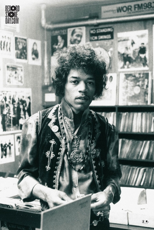 Jimi Hendrix on the official poster for Record Store Day 2013