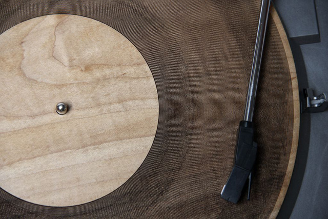 Laser Cut Wood Record
