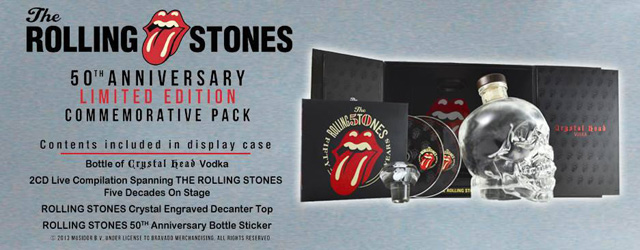 Rolling Stones 50th Anniversary Limited Edition Commemorative Pack - Crystal Head Vodka