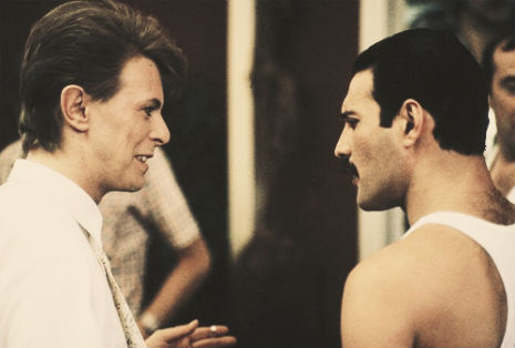 Freddie Mercury and David Bowie