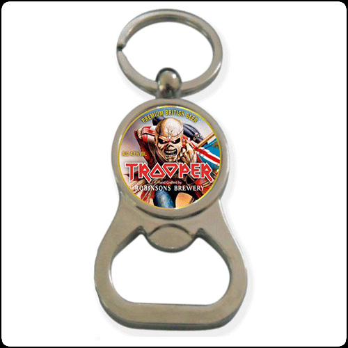 IRON MAIDEN TROOPER BEER - BOTTLE OPENER KEYRING