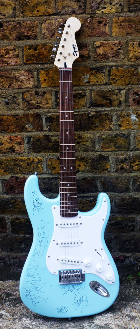 Primal Scream are giving-away this guitar signed by the band
