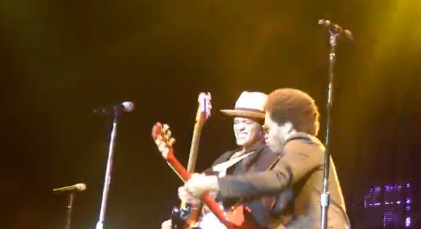 Bruno Mars and Lenny Kravitz