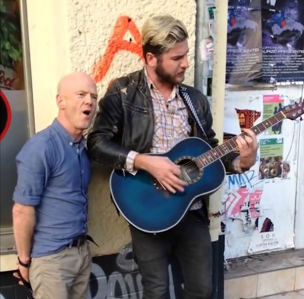 Streetmusician and Jimmy Somerville