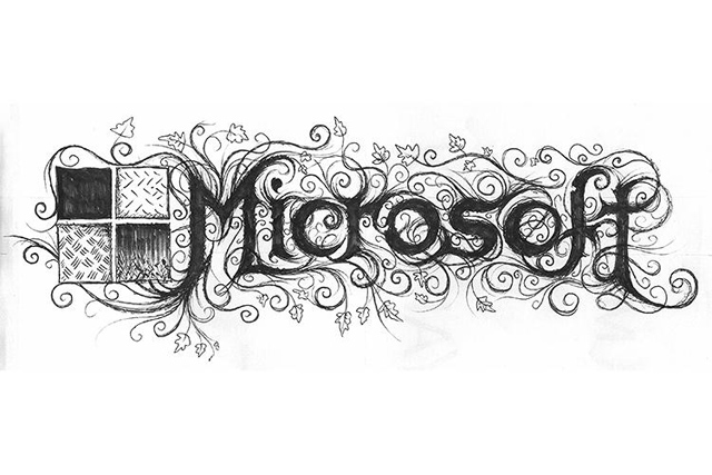 Black Metal Artist Reimagines Corporate Logos - microsoft