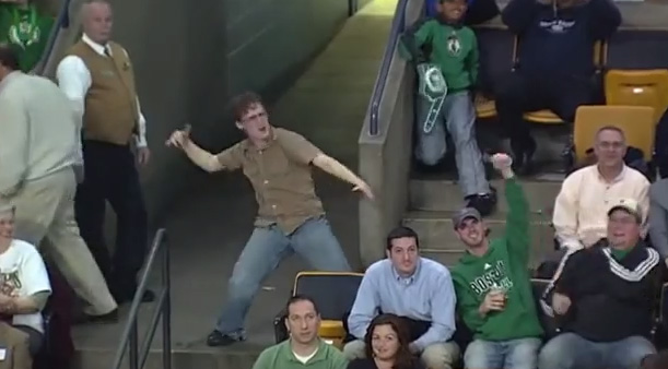 Dude Hears Bon Jovi At Basketball Game and Gets Crazy