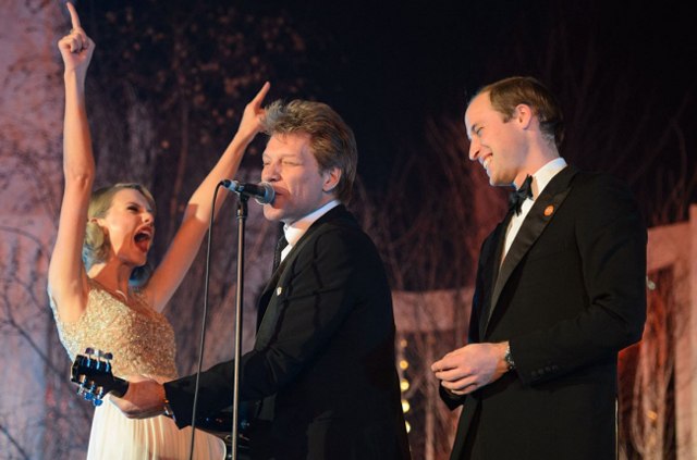 Taylor Swift, Bon Jovi, and Prince William