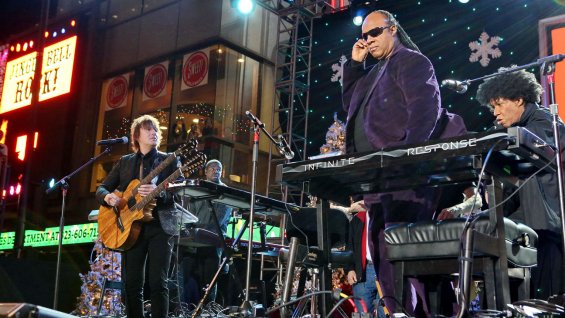 Richie Sambora and Stevie Wonder