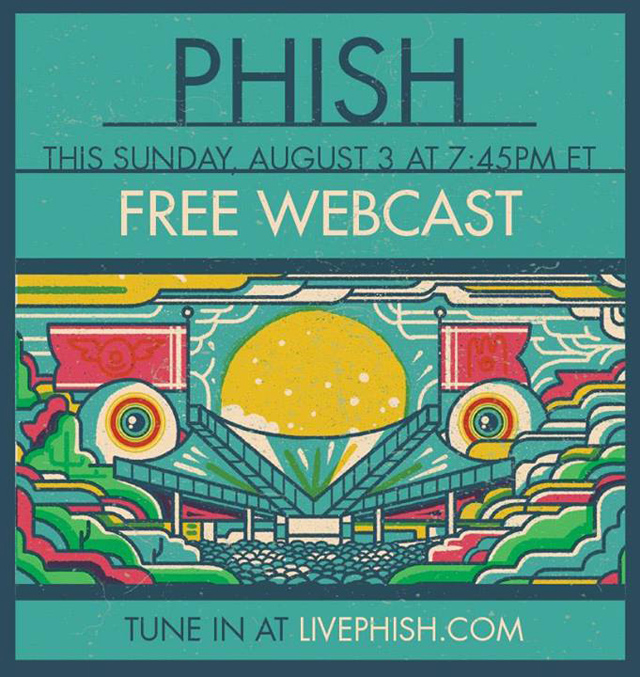 Phish free webcast August 3rd, 2014