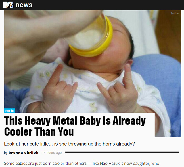 MTV.com - This Heavy Metal Baby Is Already Cooler Than You
