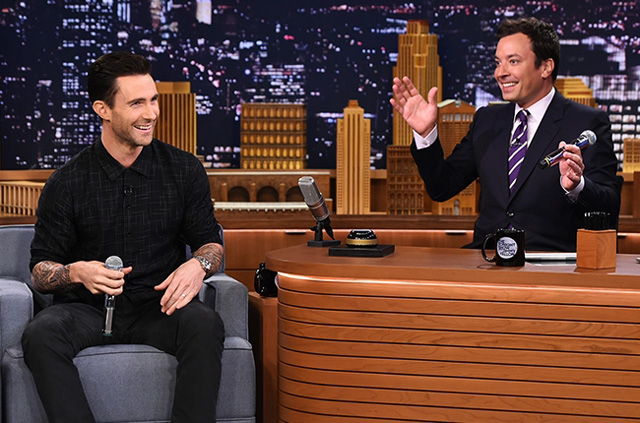 Adam Levine and Jimmy Fallon