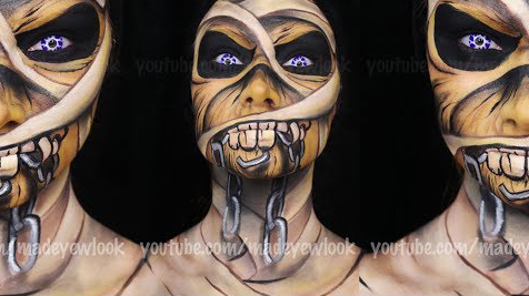 Eddie Iron Maiden Makeup Tutorial - MadeULook by Lex