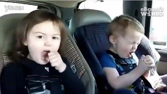 Two Little Kids Rocking Out to Metal