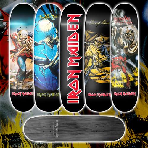 Official Iron Maiden skate decks