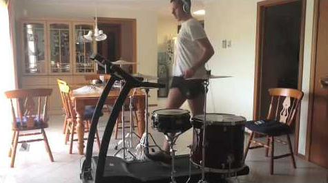 The Treadmill Drummer #5 - Enter Sandman - Metallica Drum Cover