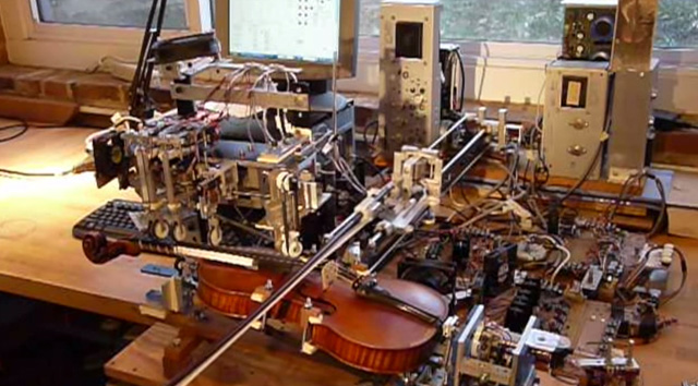 RO-BOW - A Kinetic Sculpture that Plays a Violin by Seth Goldstein