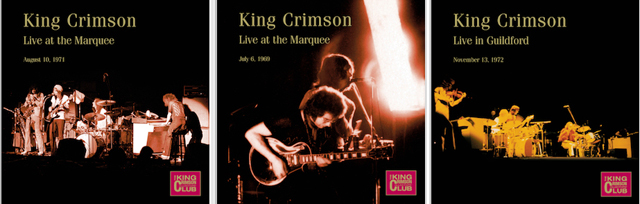 King Crimson Three choice Collector's Club
