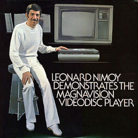 Leonard Nimoy demonstrates Magnavision LaserDisc Player