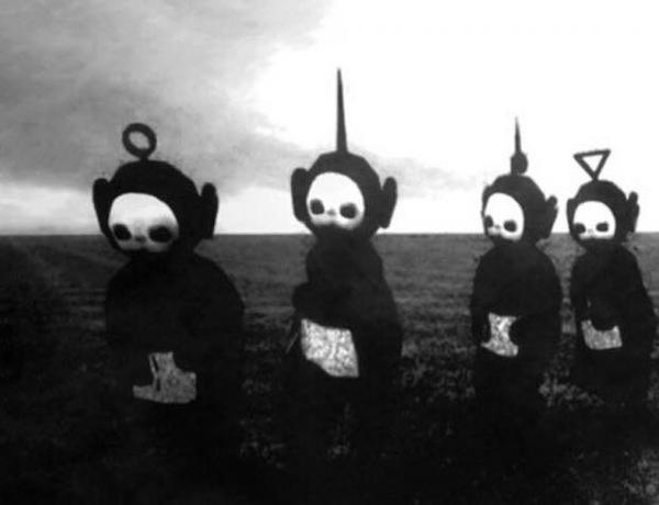 The Teletubbies (black and white)
