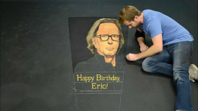 Happy 70th Birthday to Eric Clapton From Reprise Records - Time Lapse Chalk Art