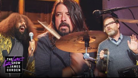 Dave Grohl, Rainn Wilson and Reggie Watts Jam Session - The Late Late Show with James Corden