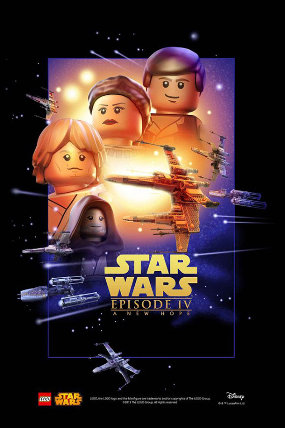 'Star Wars' Movie Posters Recreated in LEGO