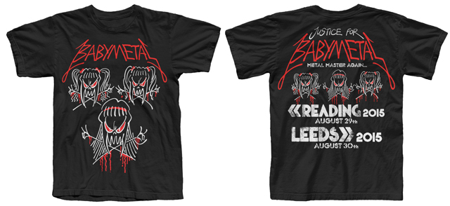 BABYMETAL × Reading & Leeds Festivals 2015  t-shirt