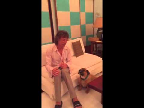 Mick Jagger and Dog