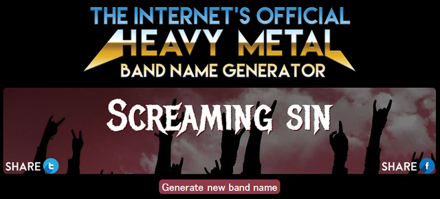 The Internet’s Official Heavy Metal Band Name Generator