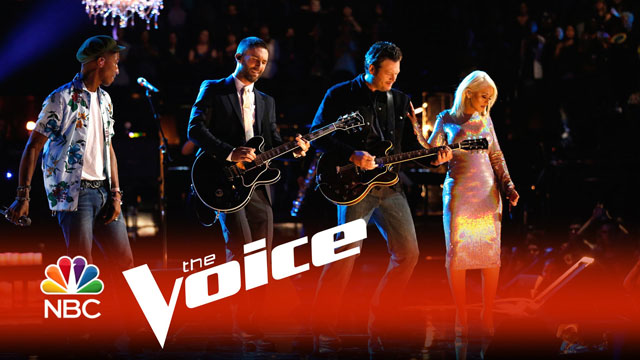 Voice 2015 - Blake Shelton, Adam Levine, Pharrell Williams and Christina Aguilera