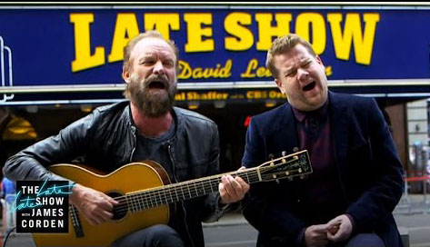 Sting & James Duet for Letterman