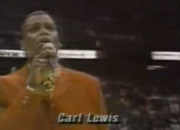carl lewis national anthem