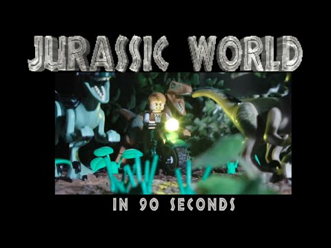 Jurassic World in 90 seconds (LEGO animation)