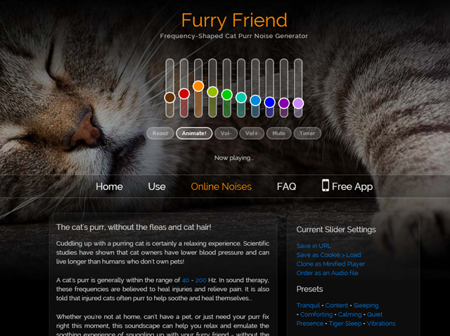 Frequency-Shaped Cat Purr Noise Generator