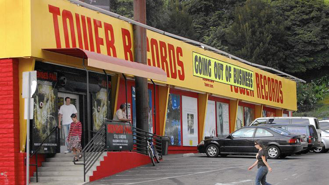 Tower Records store on LA's Sunset Strip