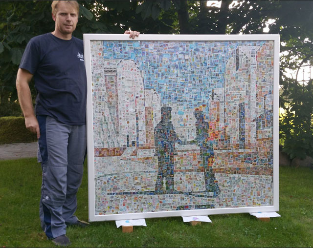 Pink Floyd - Wish You Were Here stamp artwork