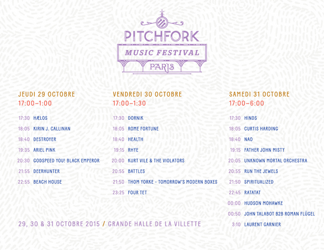 Pitchfork Music Festival Paris 2015