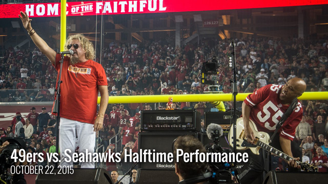 Sammy Hagar 49ers vs Seahawks Halftime Performance 10/22/15