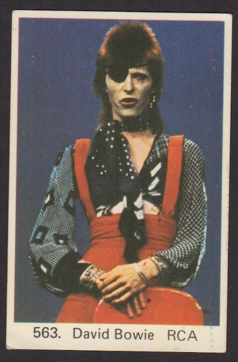 Swedish gum trading card of David Bowie