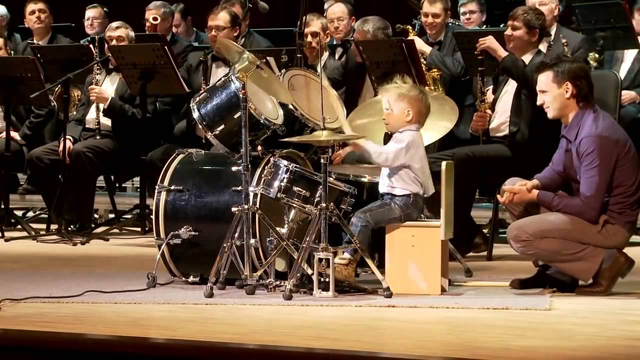 3 Years Old Russian Drummer Leads Orchestra of Adult Musicians