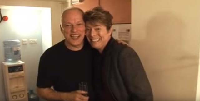 Behind the scenes - David Gilmour and David Bowie - Royal Albert Hall, London May 2006